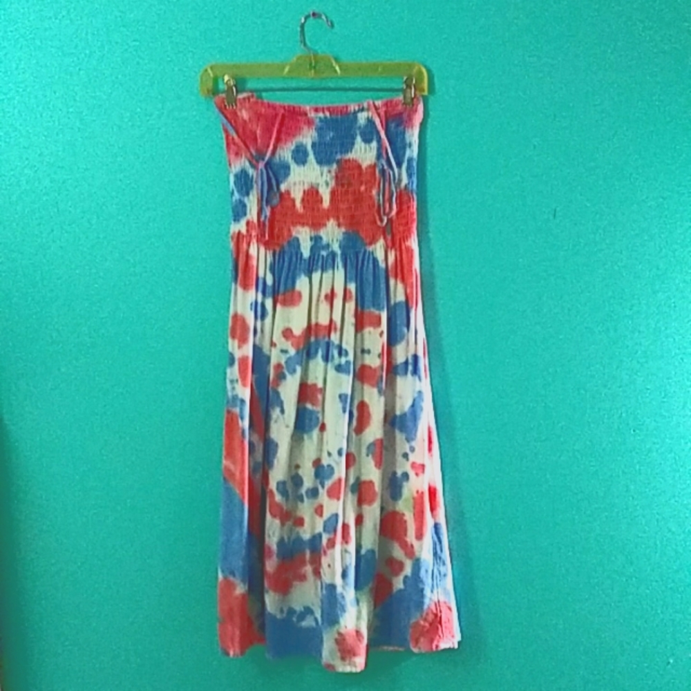 Hand dyed spaghetti strap maxi dress
